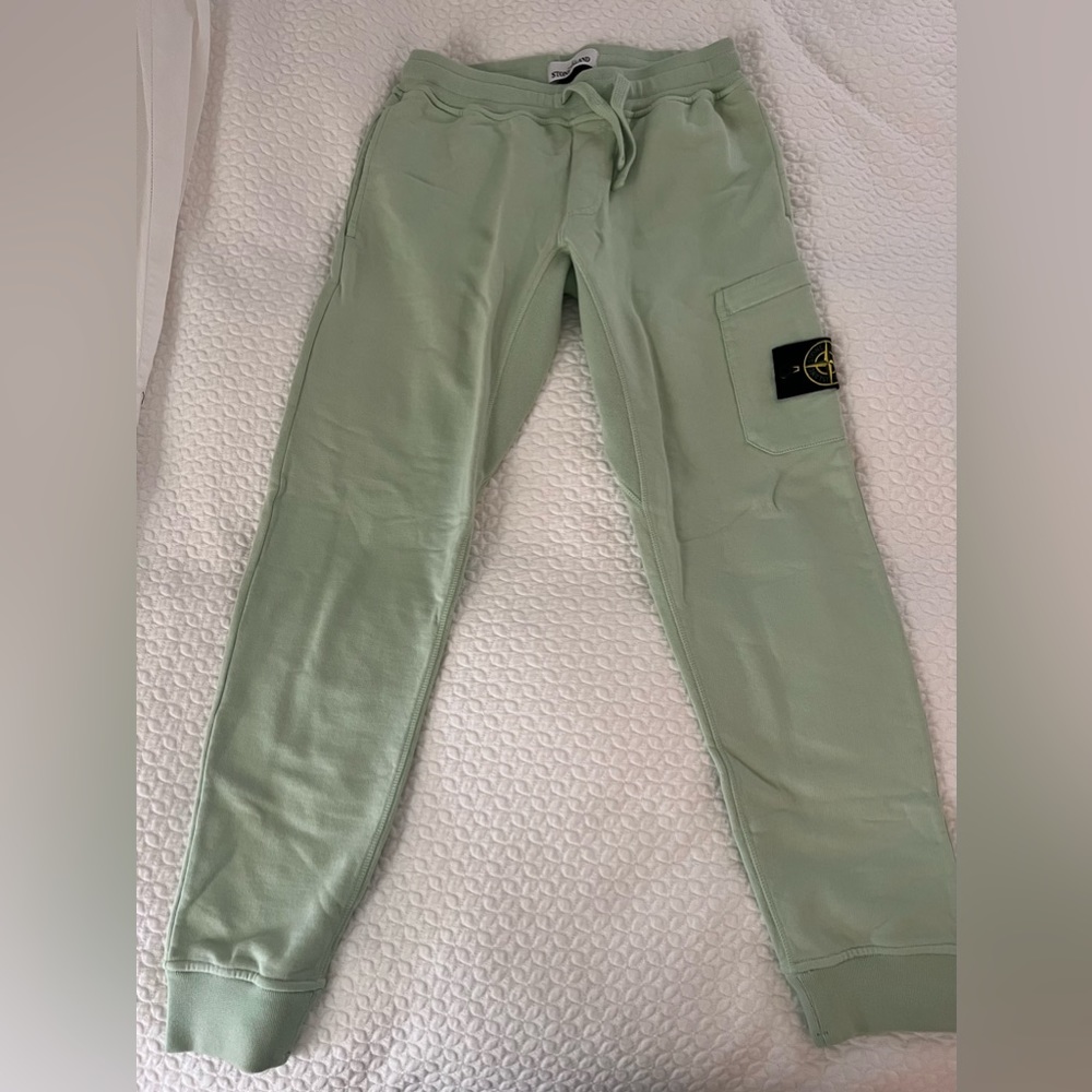 Stone Island ( mens/unisex ) light mint green size Small joggers. 100% cotton